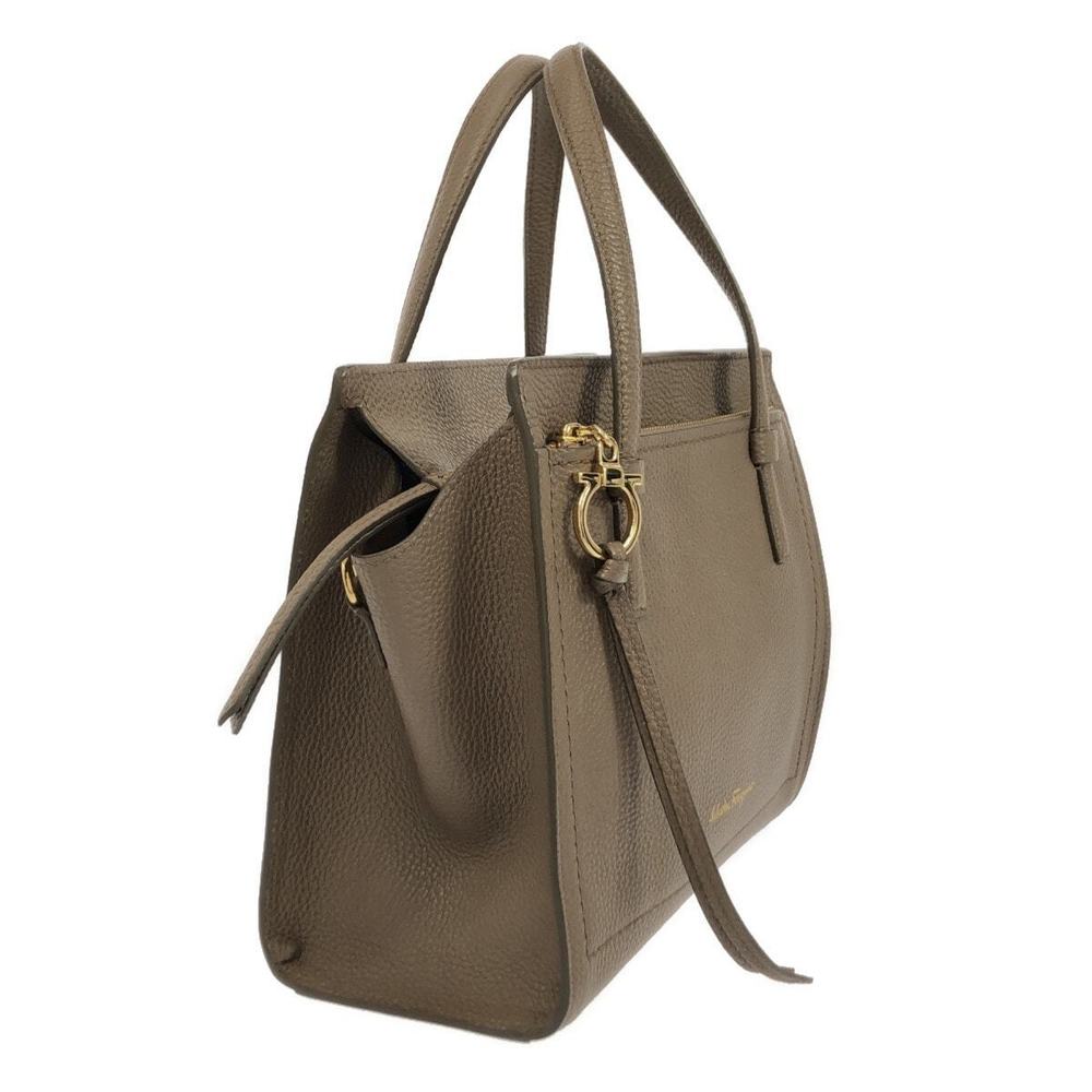 Salvatore Ferragamo Brown Amy Handbag Leather